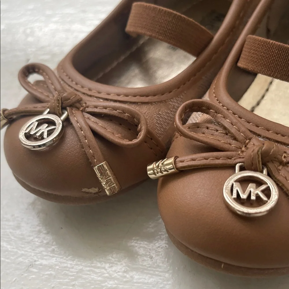 Michael Kors Kids Tan Ballet Flats